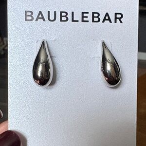 BaubleBar SILVER Teardrop Earrings